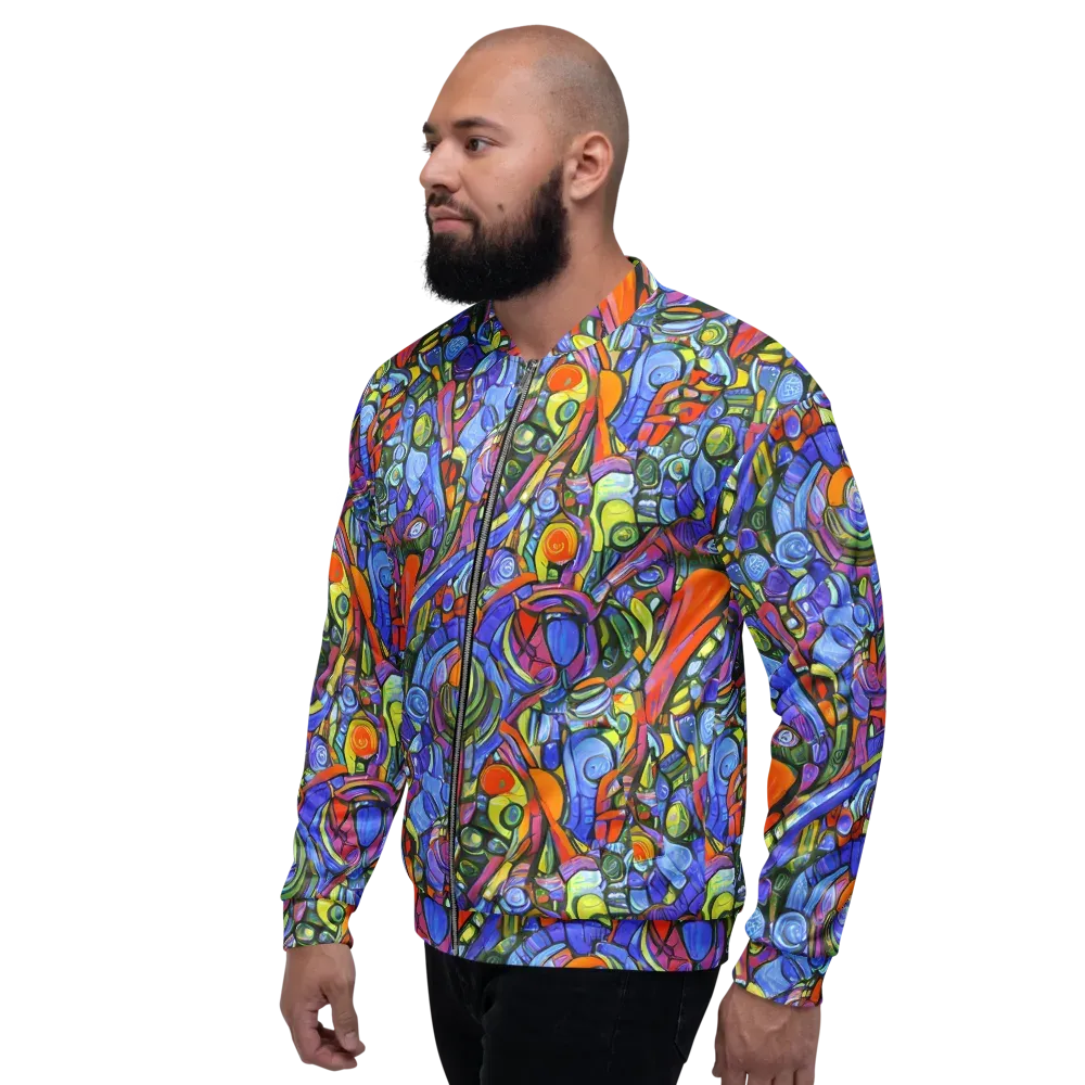 Kaleidoscope Voltage on Bomber Jacket — Left