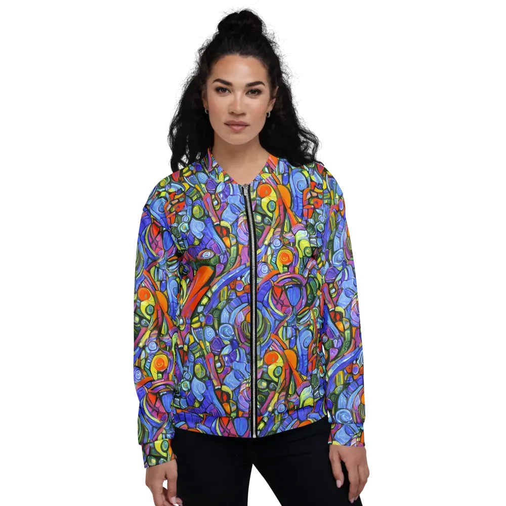 Kaleidoscope Voltage on Bomber Jacket — Front