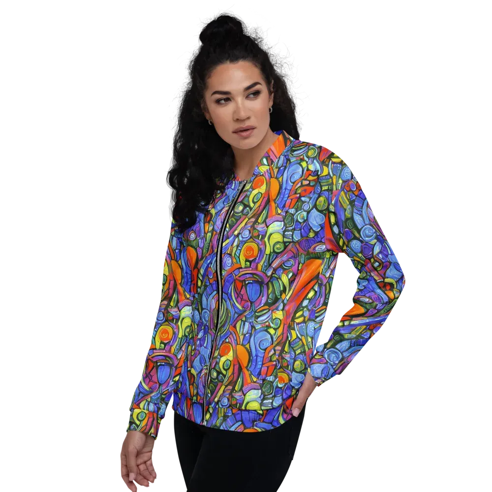 Kaleidoscope Voltage on Bomber Jacket — Left