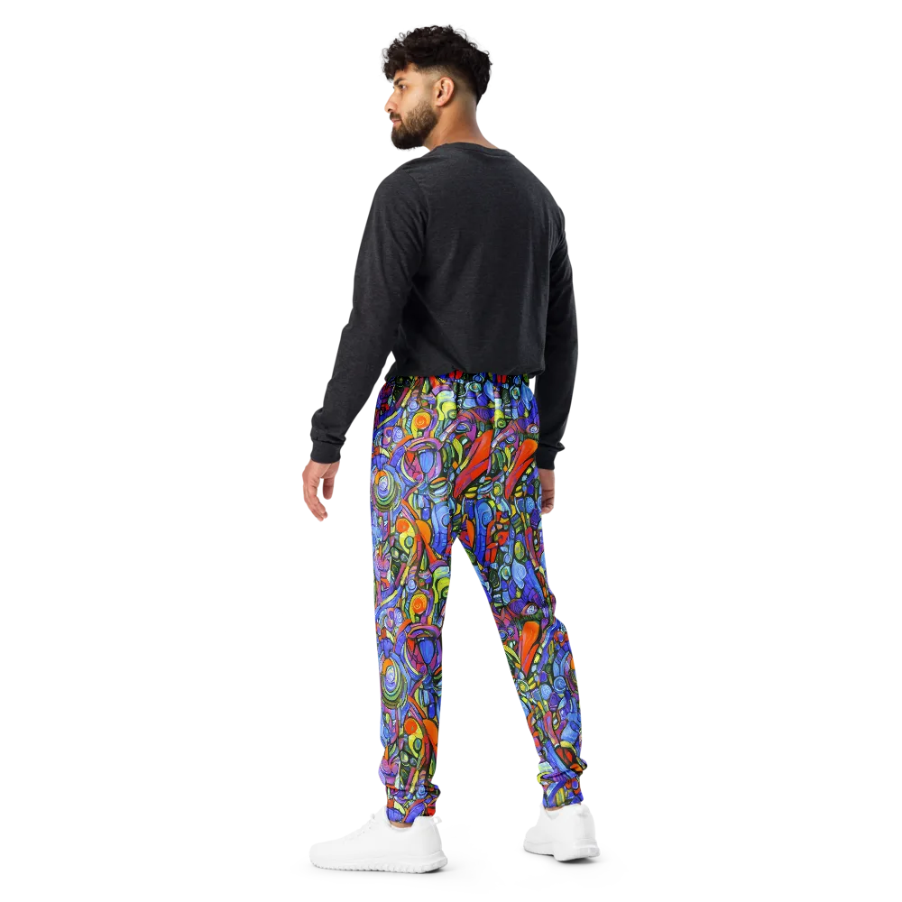 Kaleidoscope Voltage on Men's Joggers — Back