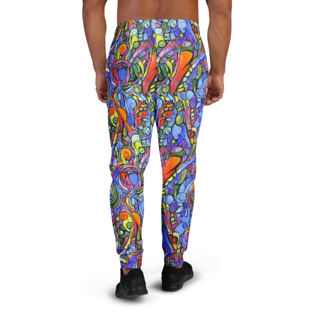 Kaleidoscope Voltage on Men's Joggers — Back