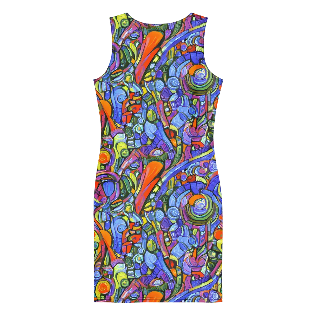 Kaleidoscope Voltage on Bodycon Dress — Back
