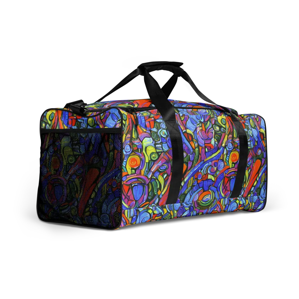 Kaleidoscope Voltage on Duffle Bag — Right Front