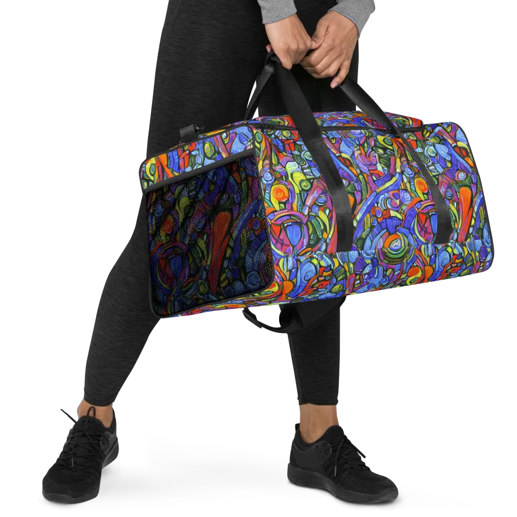 Kaleidoscope Voltage on Duffle Bag — Right Front