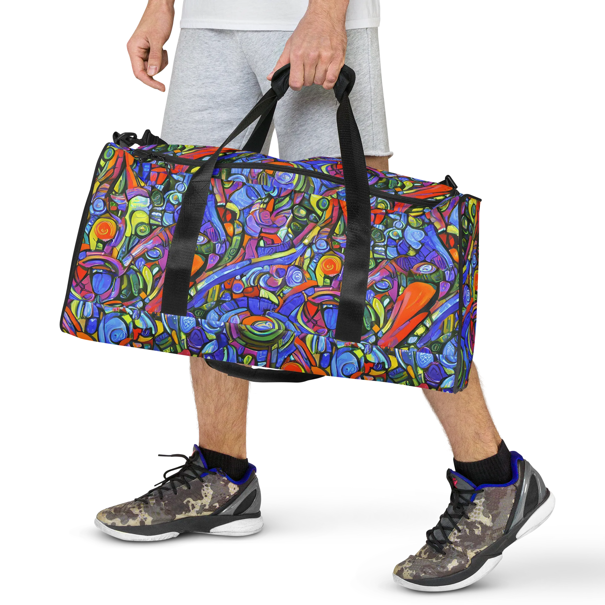 Kaleidoscope Voltage on Duffle Bag — Front