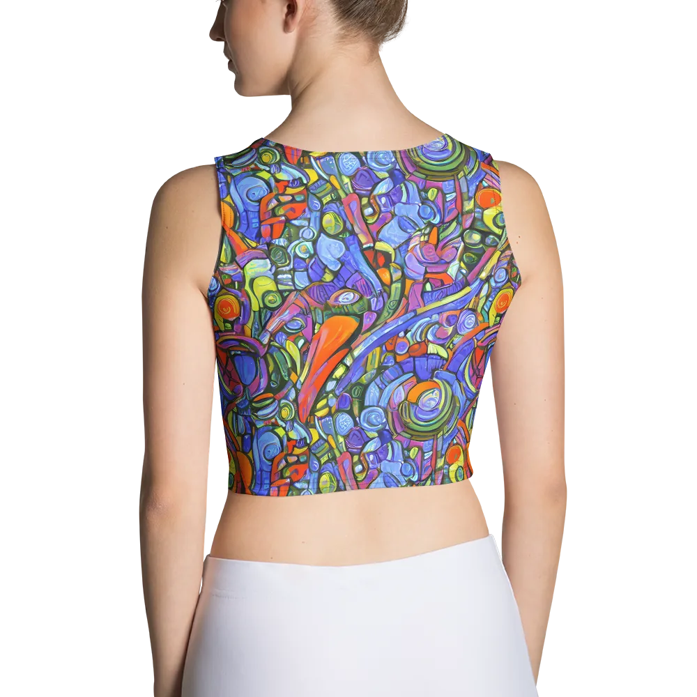 Kaleidoscope Voltage on Crop Top — Back