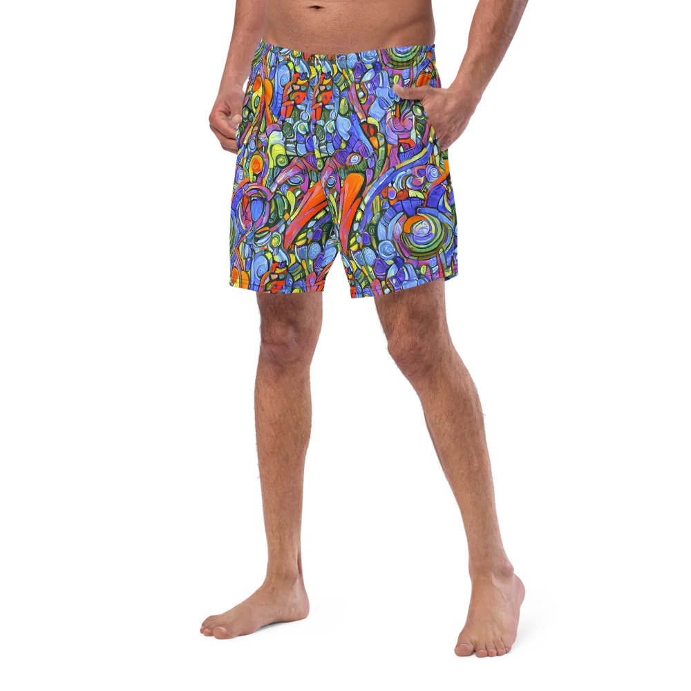 Kaleidoscope Voltage on Swim Trunks — Left Front