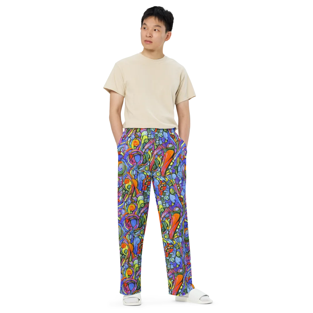 Kaleidoscope Voltage on Wide-Leg Pants — Front