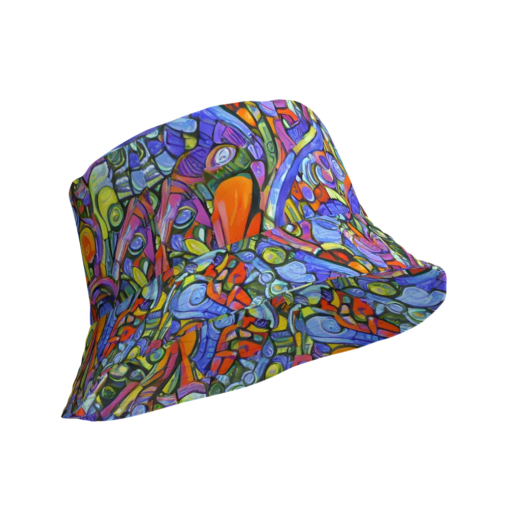 Kaleidoscope Voltage on Reversible Bucket Hat — Product details Outside