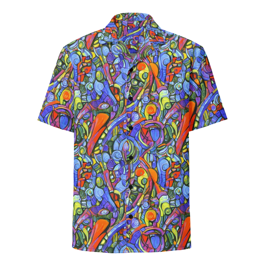 Kaleidoscope Voltage on Button Shirt — Front