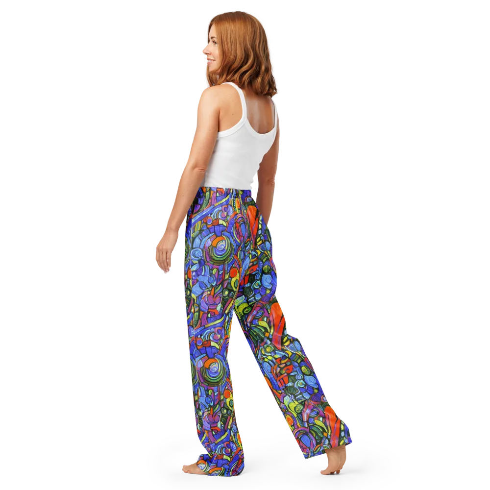 Kaleidoscope Voltage on Women's Pajama Pants — Back