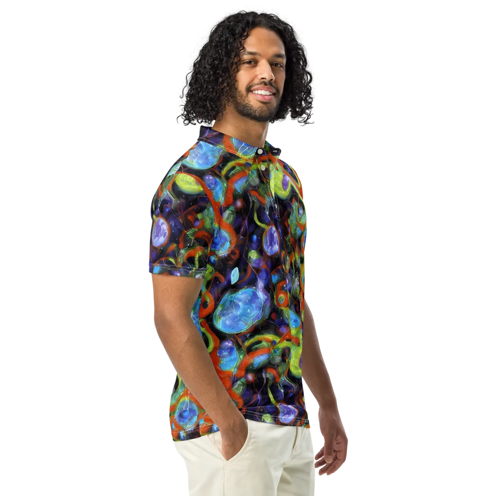 Prism Fever on Men's Slim Fit Polo Shirt — Right Front