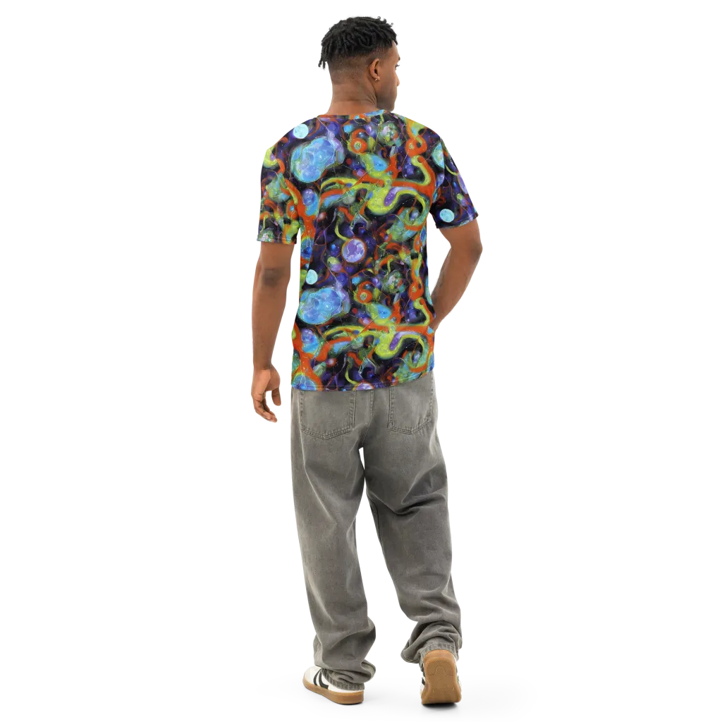 Prism Fever on Men's Cotton Crew Neck T-Shirt — Back