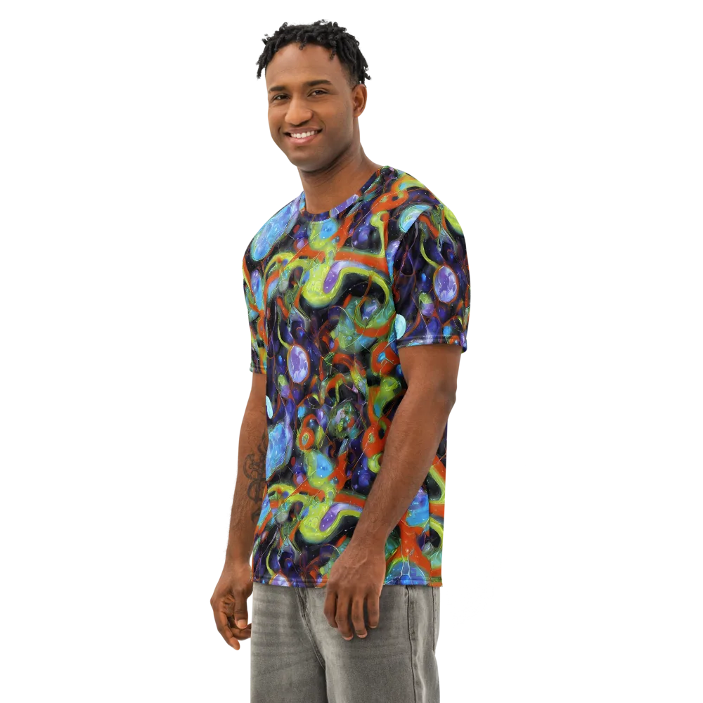 Prism Fever on Men's Cotton Crew Neck T-Shirt — Left Front