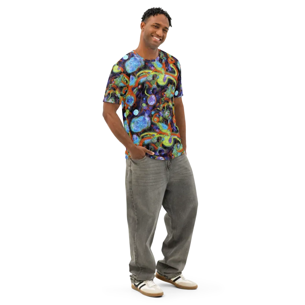 Prism Fever on Men's Cotton Crew Neck T-Shirt — Right Front