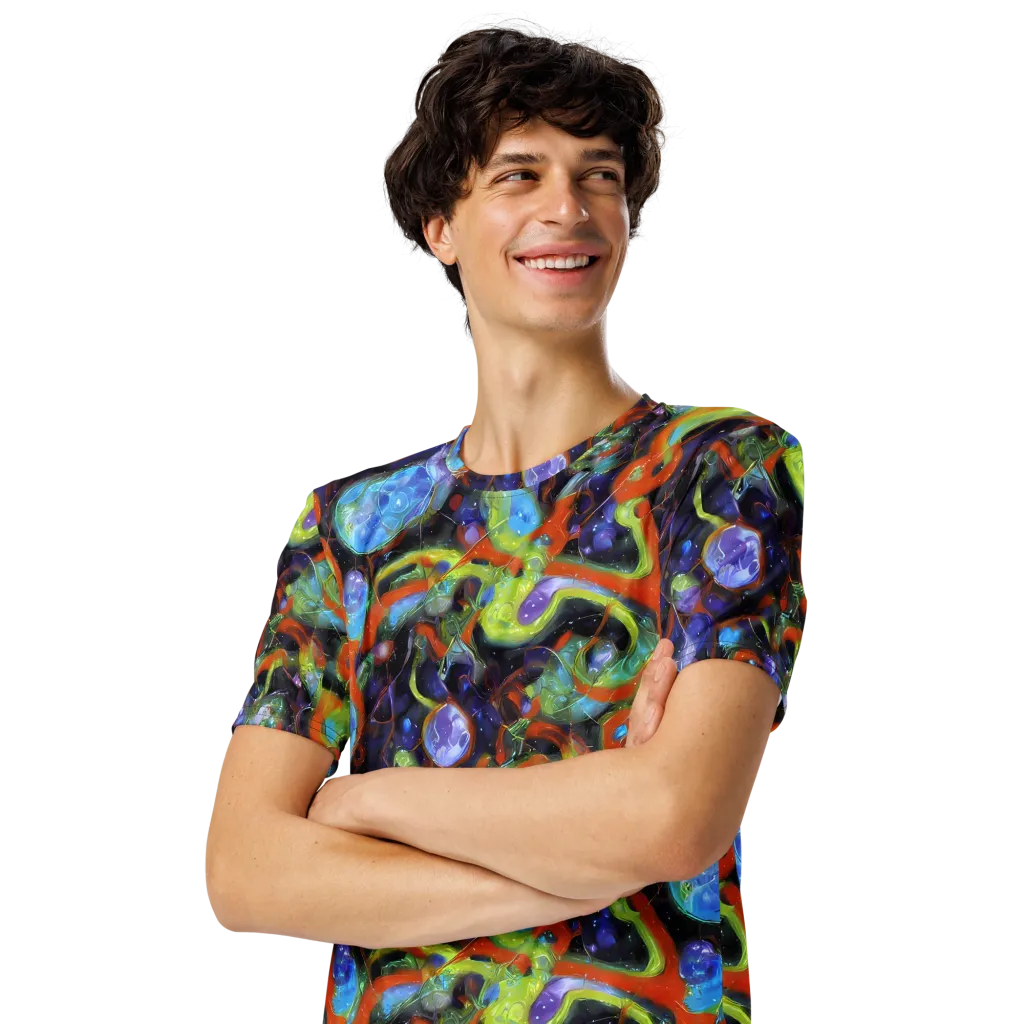 Prism Fever on Men's Crew Neck T-Shirt — Left Front