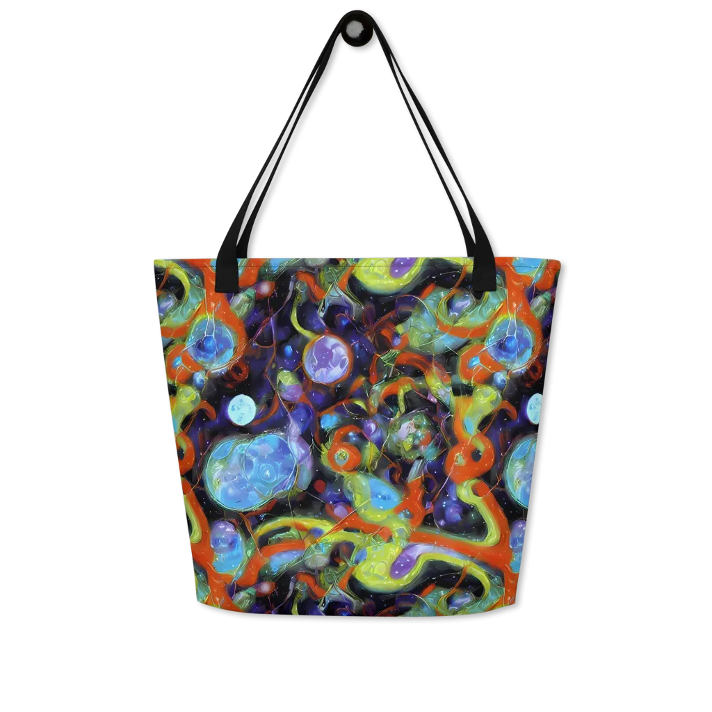 Prism Fever on Large Tote Bag W/ Pocket — Front