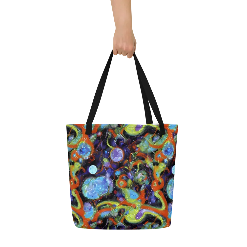 Prism Fever on Large Tote Bag W/ Pocket — Front