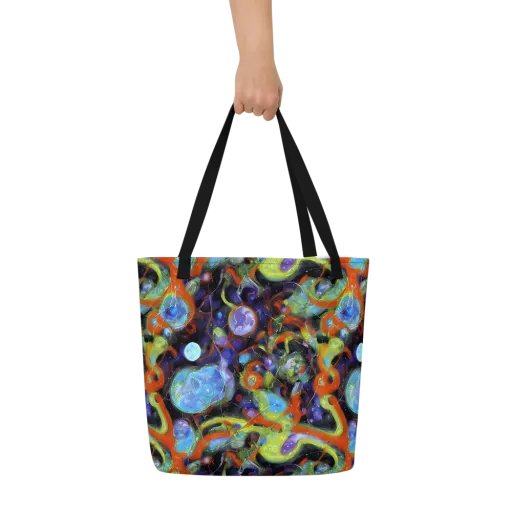 Prism Fever on a Large Tote Bag W/ Pocket