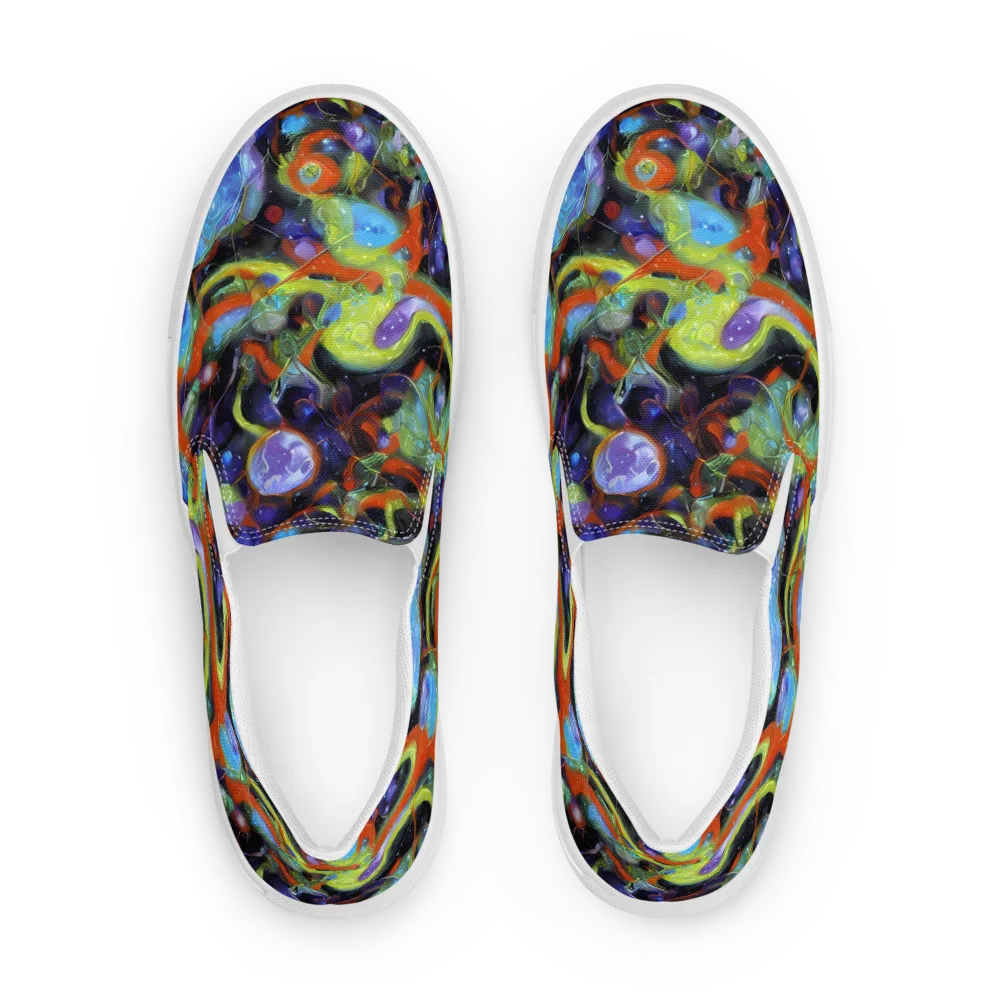 Prism Fever on Women's Slip-On Canvas Shoes — Front