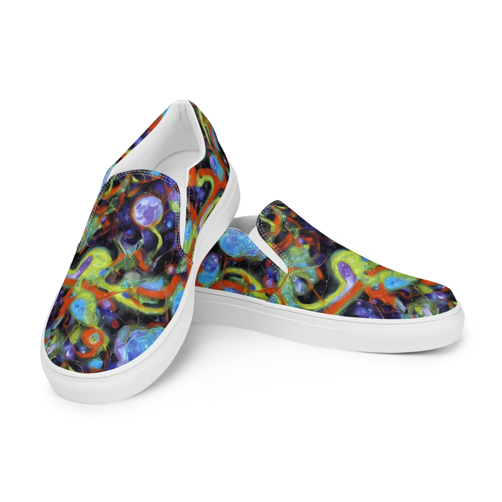 Prism Fever on Women's Slip-On Canvas Shoes — Left Front