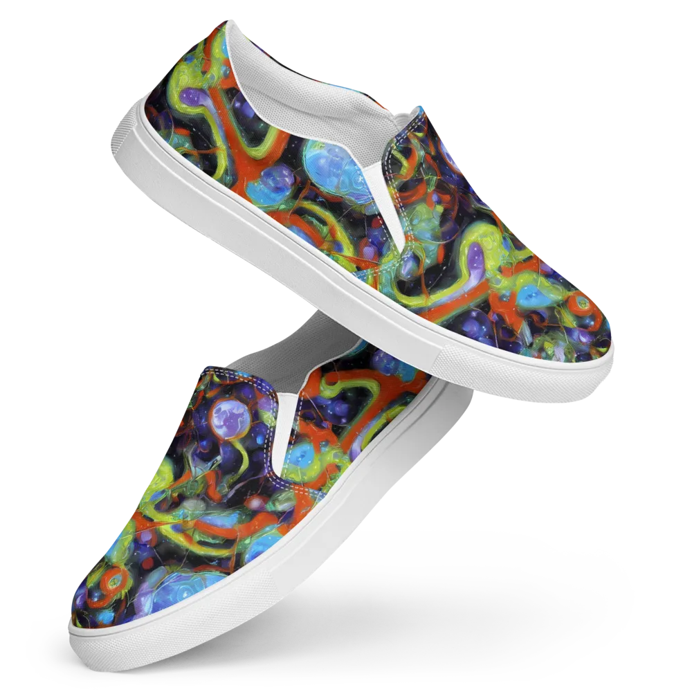 Prism Fever on Women's Slip-On Canvas Shoes — Front