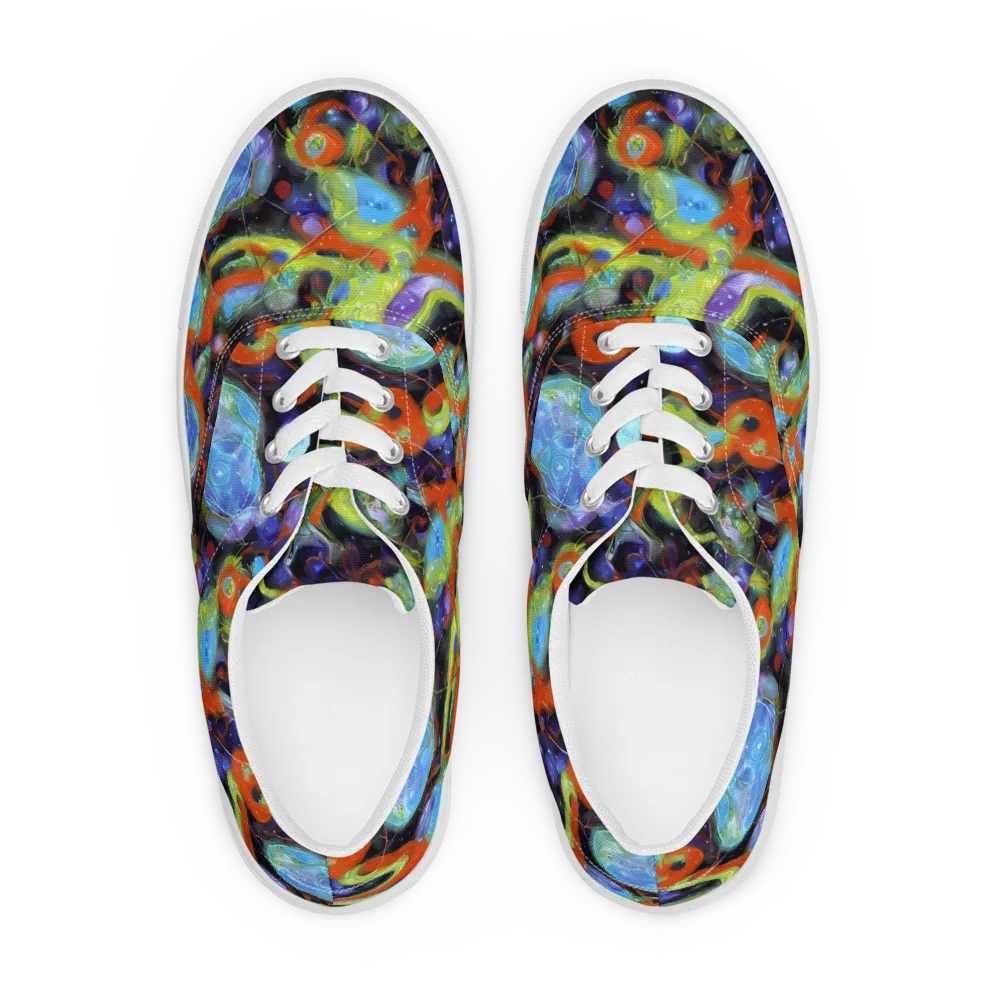 Prism Fever on Men's Lace-Up Canvas Shoes — Front