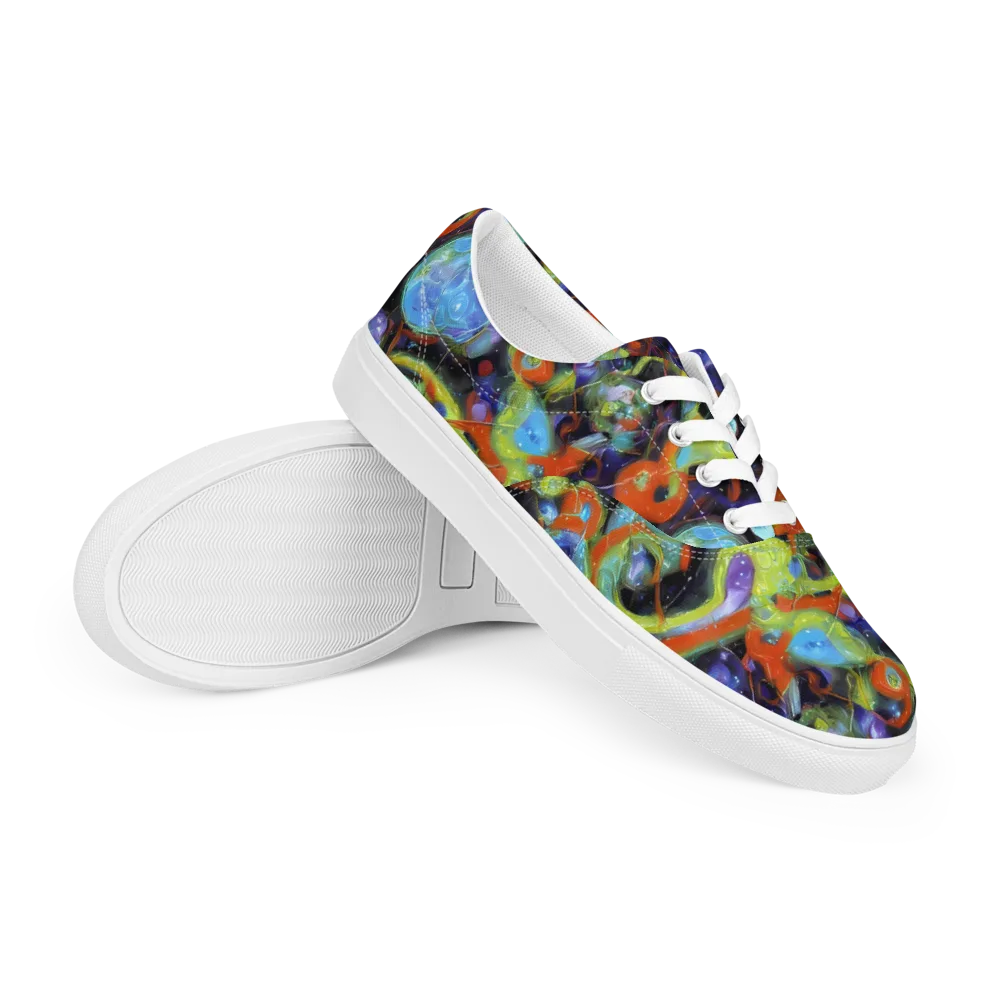 Prism Fever on Men's Lace-Up Canvas Shoes — Right Front