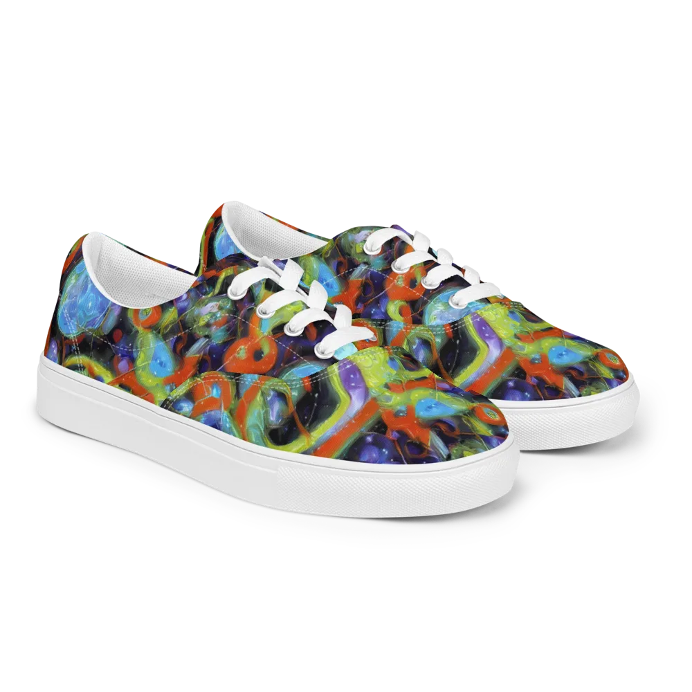 Prism Fever on Men's Lace-Up Canvas Shoes — Right Front
