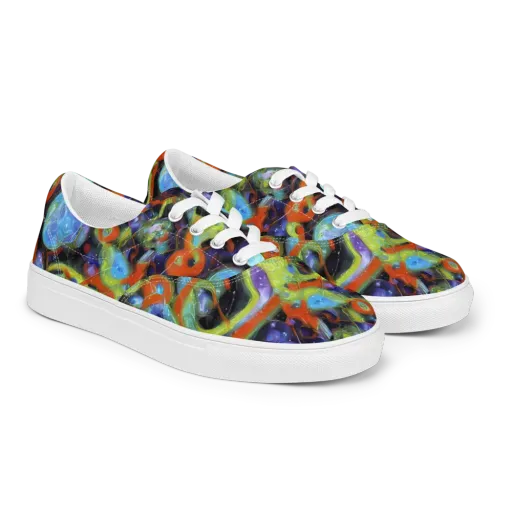 Prism Fever on a Men's Lace-Up Canvas Shoes
