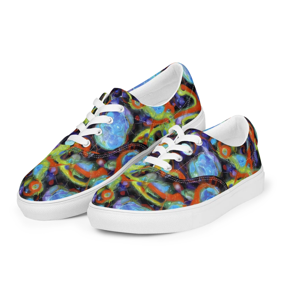 Prism Fever on Men's Lace-Up Canvas Shoes — Left Front