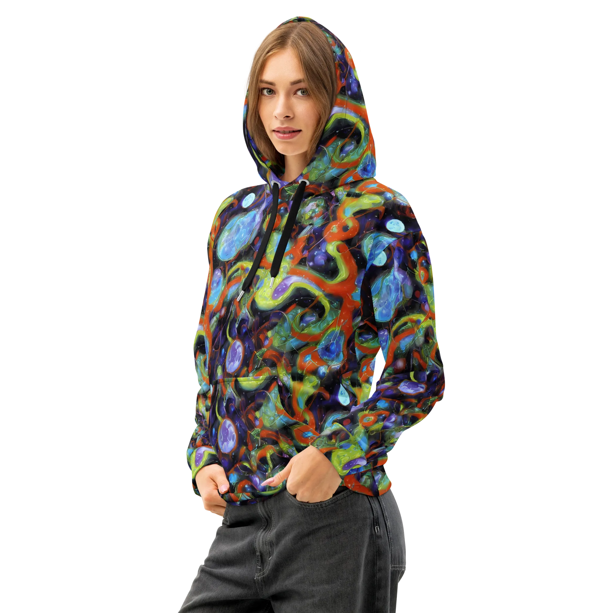 Prism Fever on Cotton Hoodie — Left Front