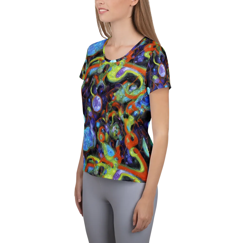 Prism Fever on Women's Athletic T-Shirt — Left