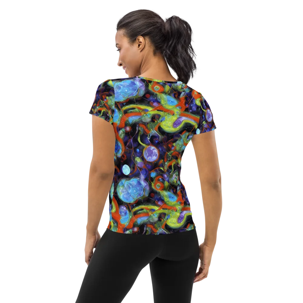 Prism Fever on Women's Athletic T-Shirt — Back