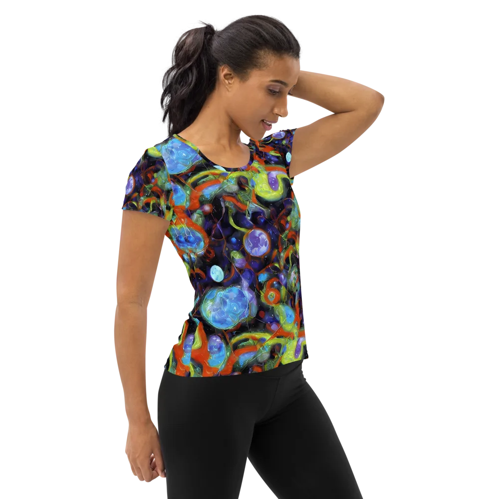 Prism Fever on Women's Athletic T-Shirt — Right