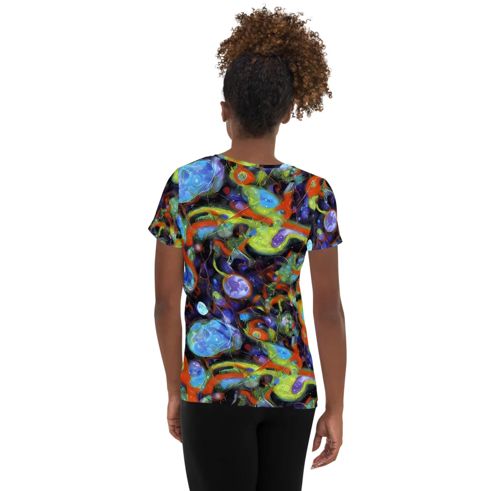 Prism Fever on Women's Athletic T-Shirt — Back