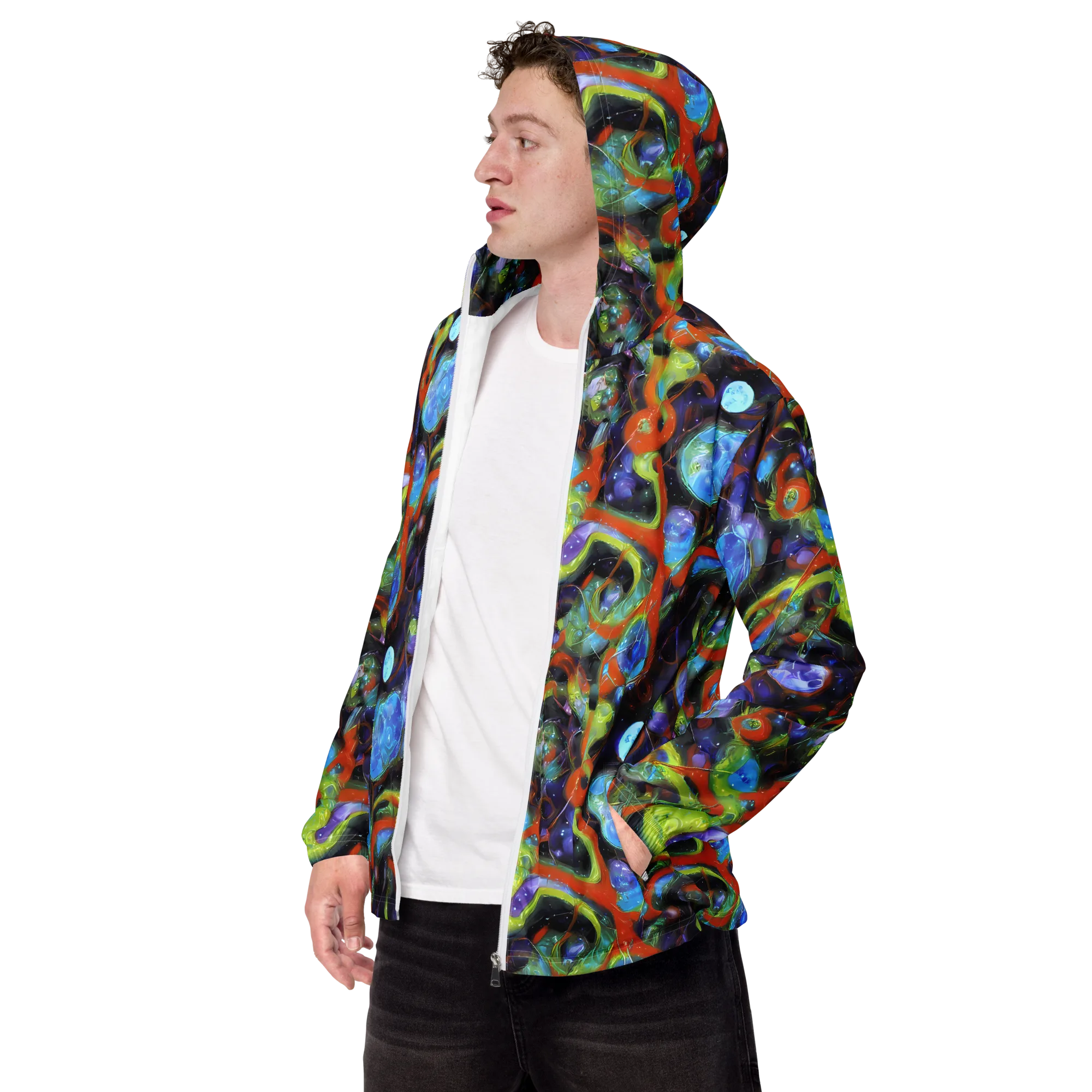 Prism Fever on Men's Windbreaker — Left Front