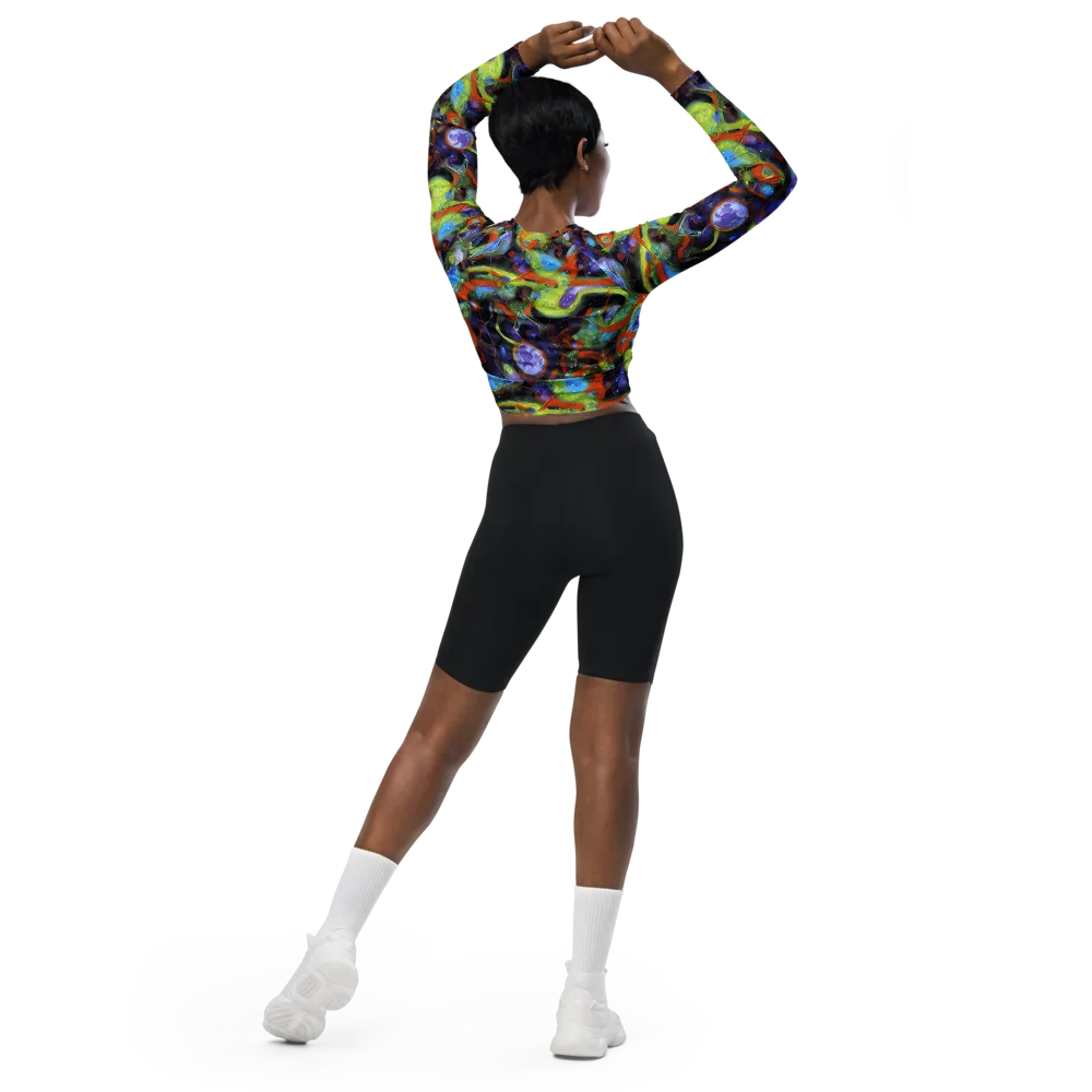 Prism Fever on Long Sleeve Crop Top — Back