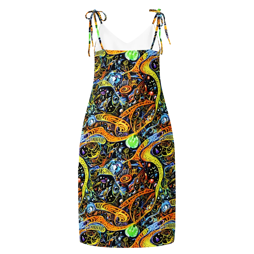 Blacklight Odyssey on Slip Dress — Back