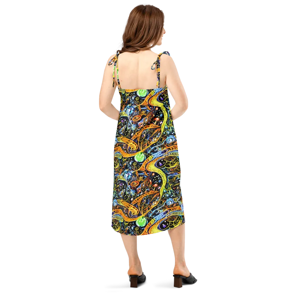Blacklight Odyssey on Slip Dress — Back
