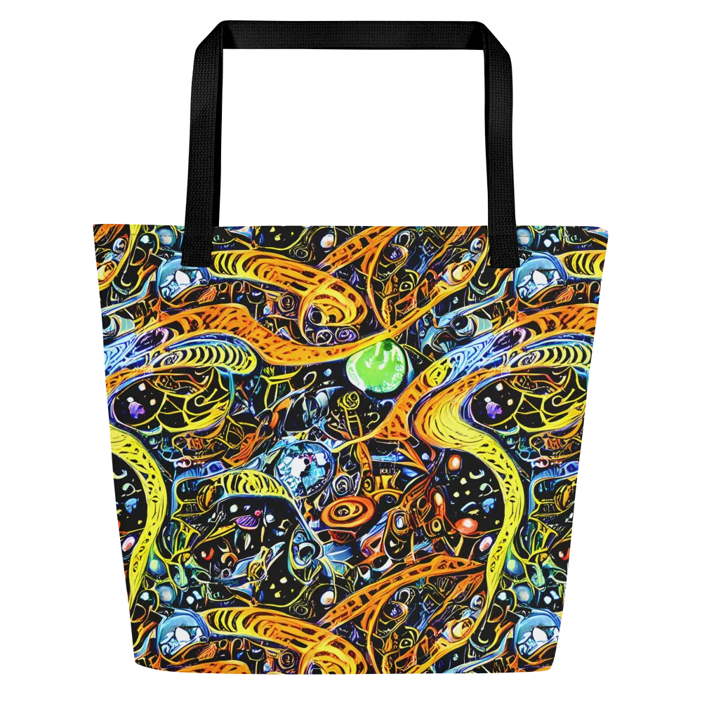 Blacklight Odyssey on Large Tote Bag W/ Pocket — Front