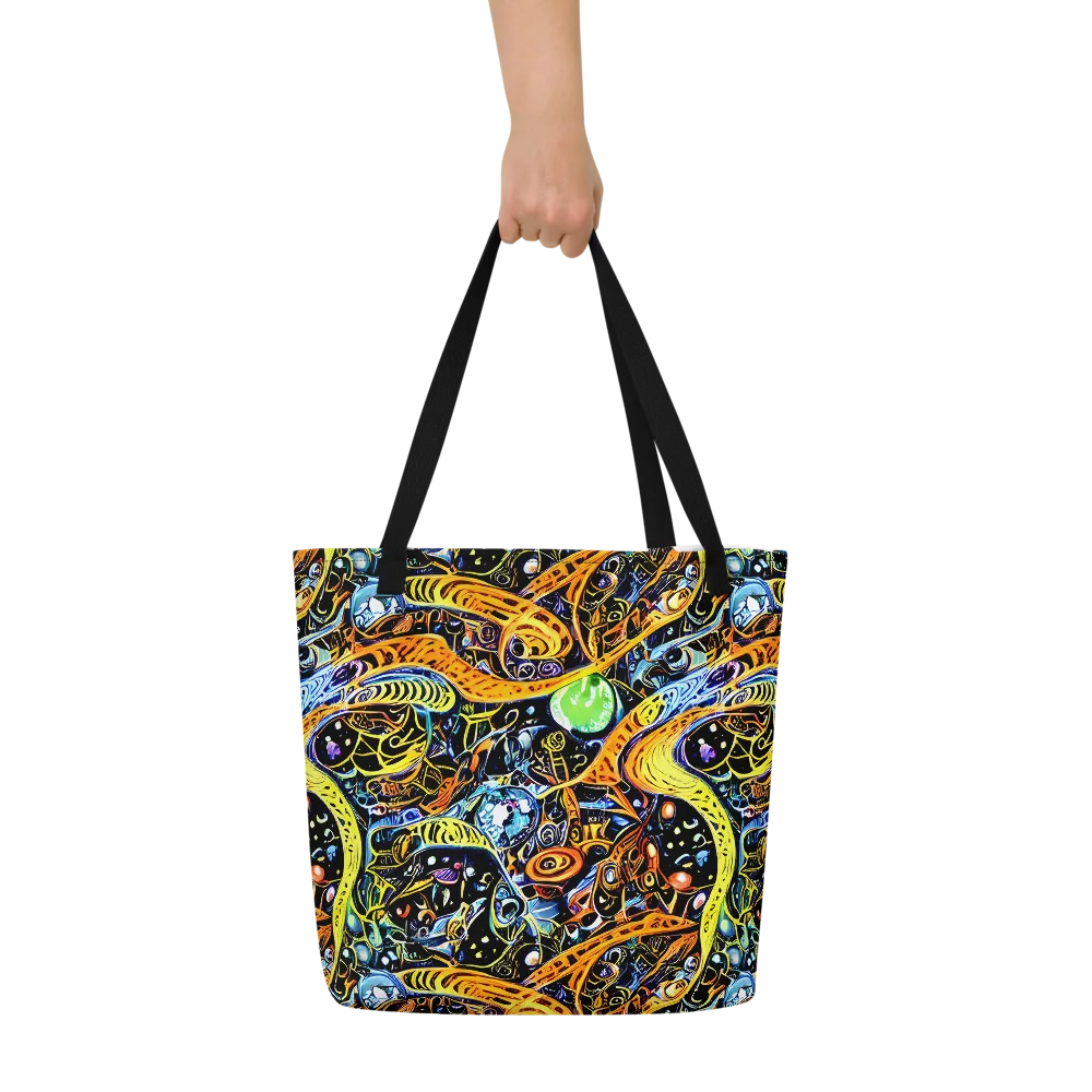 Blacklight Odyssey on Large Tote Bag W/ Pocket — Front