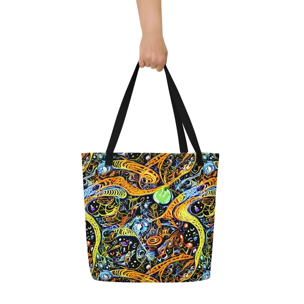 Blacklight Odyssey on Large Tote Bag W/ Pocket — Front