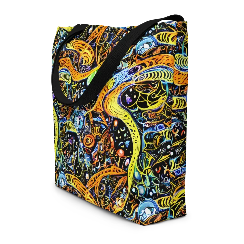 Blacklight Odyssey on Large Tote Bag W/ Pocket — Front