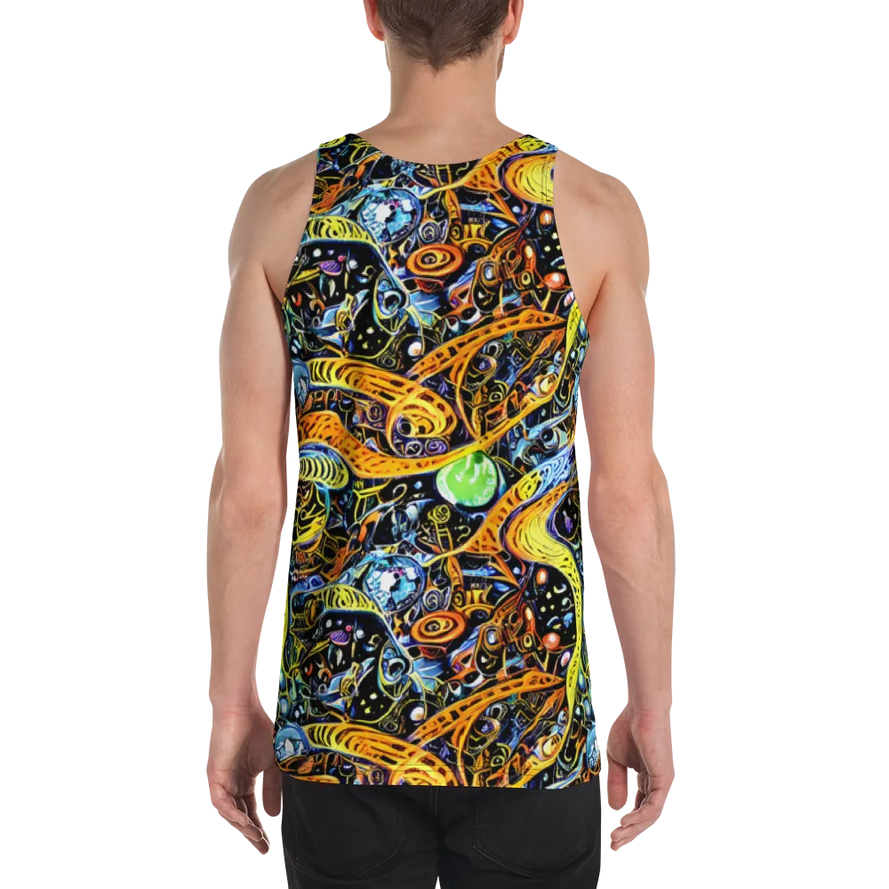 Blacklight Odyssey on Men's Tank Top — Back