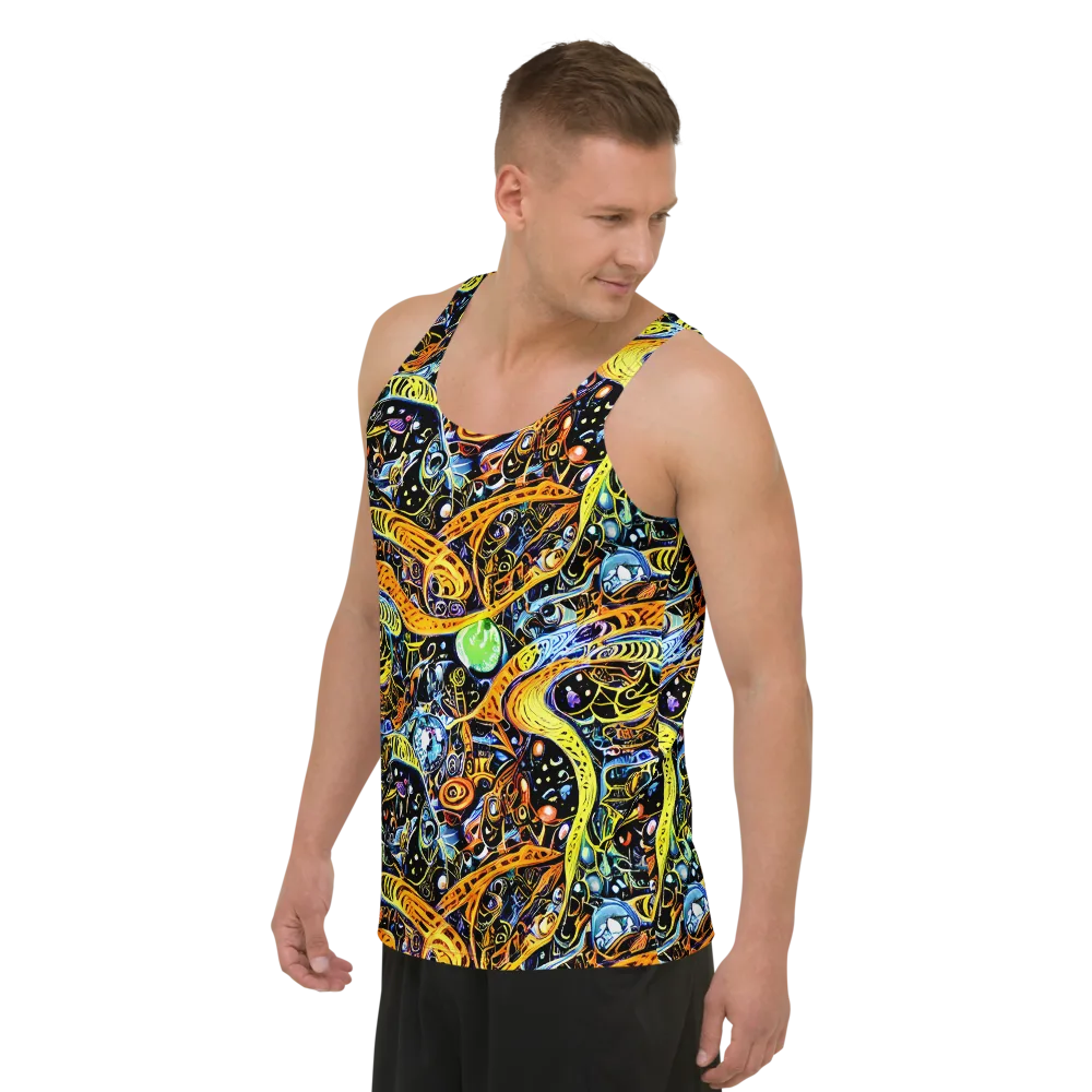 Blacklight Odyssey on Men's Tank Top — Left Front