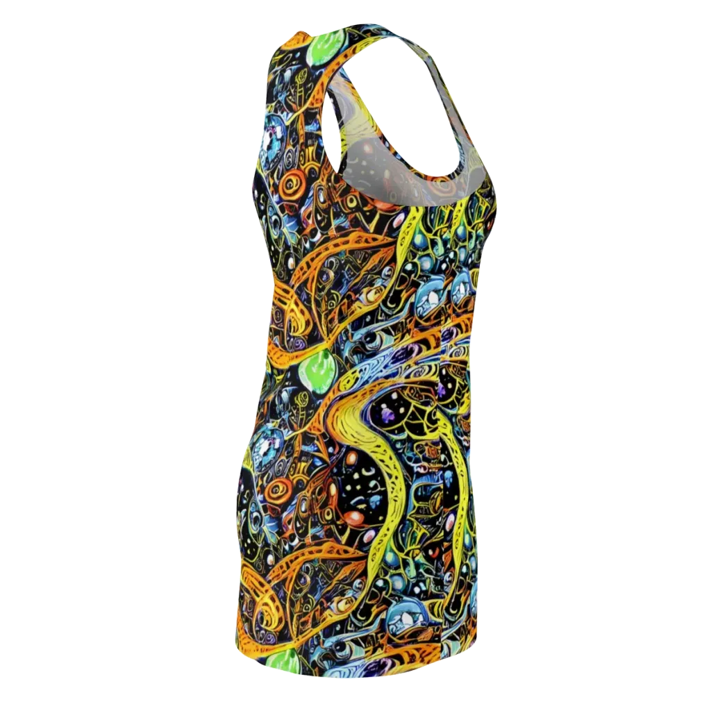 Blacklight Odyssey on Racerback Dress — Back Side