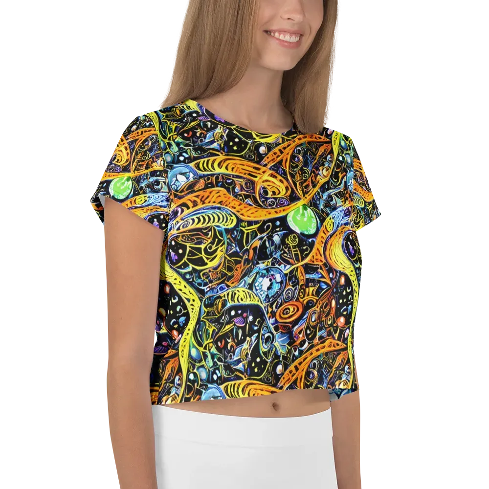 Blacklight Odyssey on Crop Tee — Right