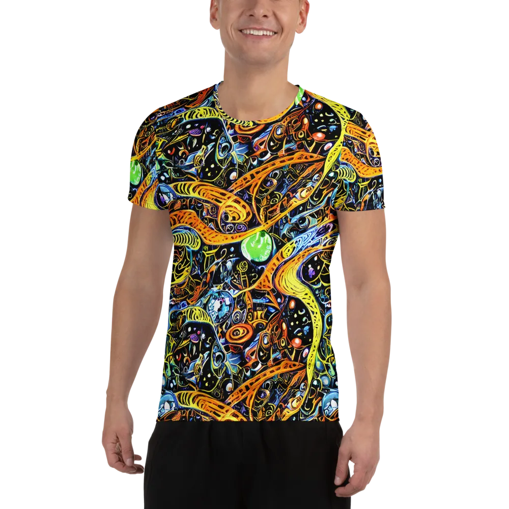 Blacklight Odyssey on Men's Athletic T-Shirt — Front