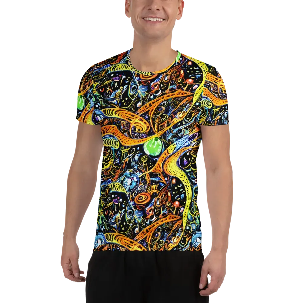 Blacklight Odyssey on Men's Athletic T-Shirt — Front